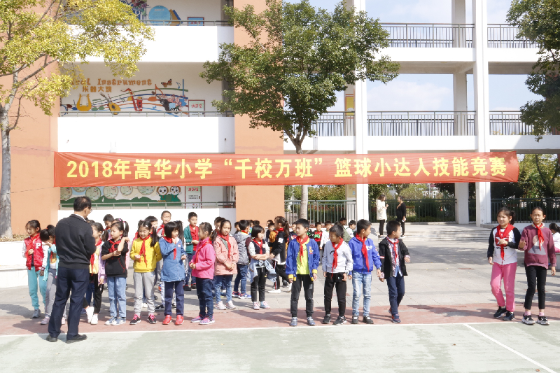 嵩华小学举办"千校万班"足球,篮球小达人技能竞赛 2018-10-23 点击率